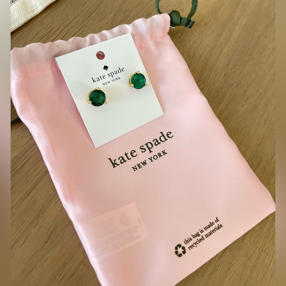 KATE SPADE | NWT emerald green earrings